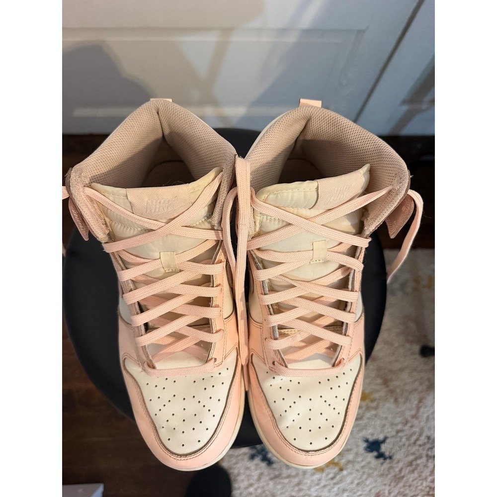 Nike Dunk High Orange Pearl Pink Sail White Sneakers DD1869-104 Womens 9 - Picture 4 of 7